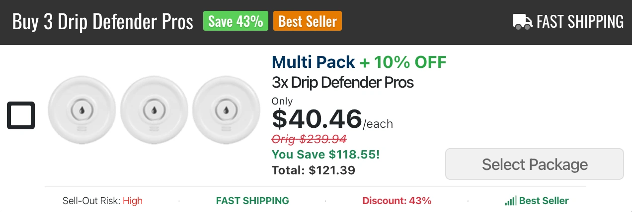 Triple Drip Defender Pro Best Seller 43% discount package